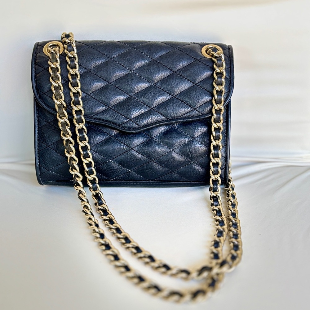 Rebecca Minkoff Black Quilted Affair Mini Leather Shoulder Bag
